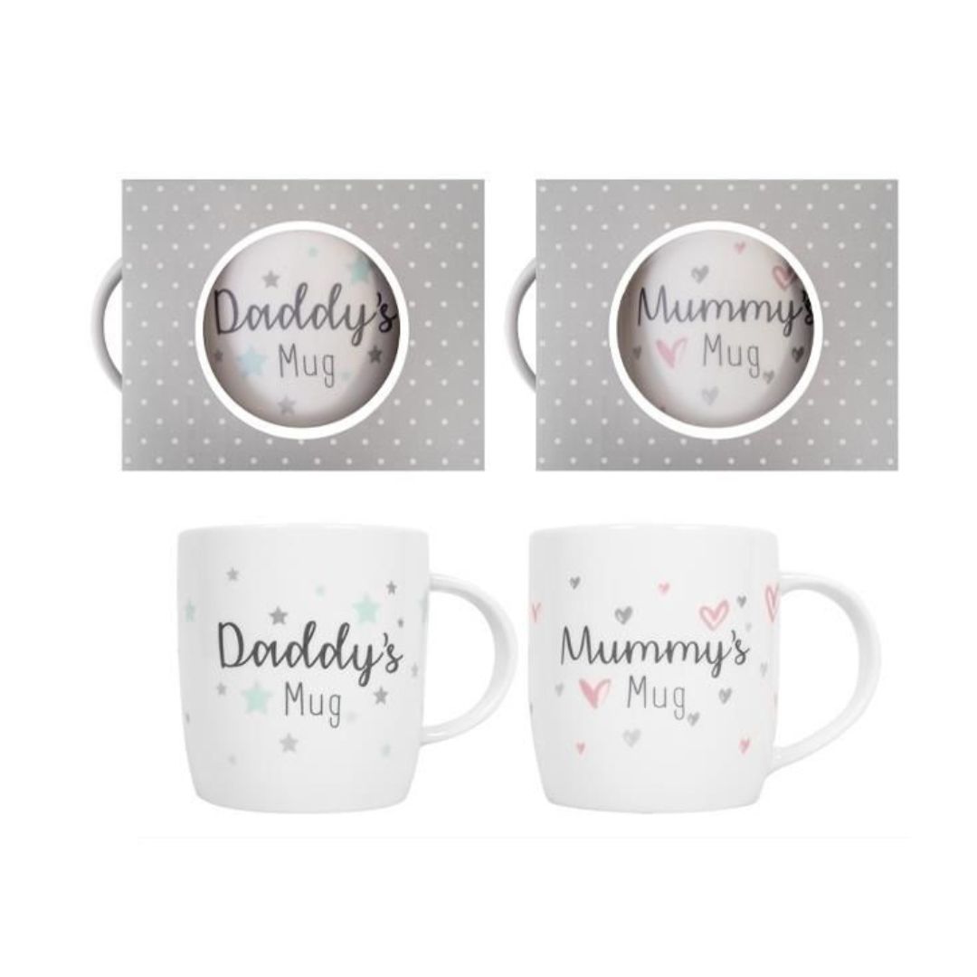 Hugs & Kisses Mummy & Daddy Gift Mugs - 2 Assorted Designs